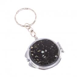 Складное зеркало брелок из мусковита круглое