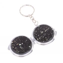 Складное зеркало брелок из мусковита круглое