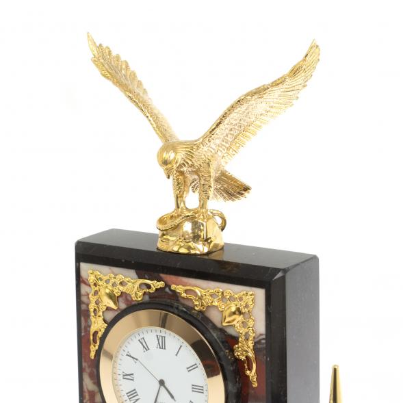 Настольный набор &amp;quot;Горный орел&amp;quot; из камня креноид 127095