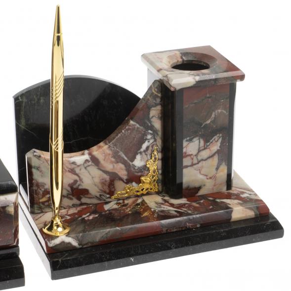 Настольный набор &amp;quot;Горный орел&amp;quot; из камня креноид 127095