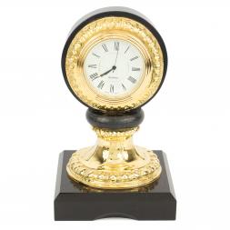 Настольные часы из бронзы и камня долерит