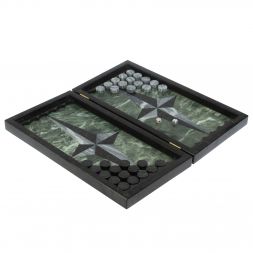 Каменные нарды &amp;quot;Звезда&amp;quot; серый мрамор гранит