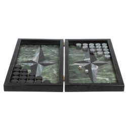 Каменные нарды &amp;quot;Звезда&amp;quot; серый мрамор гранит