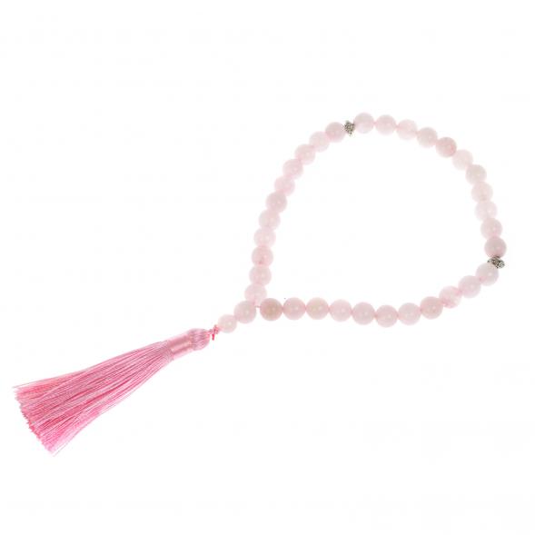 Четки из розового кварца 35 бусин 128578