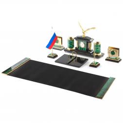 Письменный прибор &amp;quot;Орел&amp;quot; из малахита 7 предметов