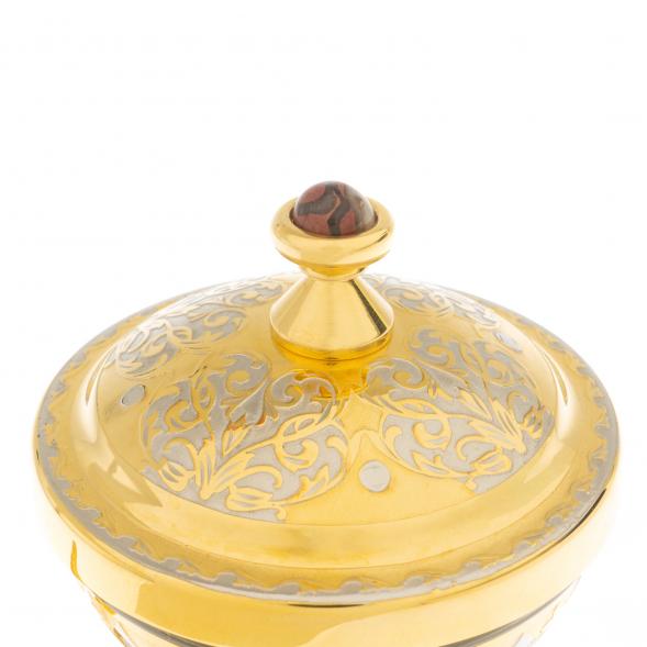 Икорница &amp;quot;Стерлядка&amp;quot; из яшмы Златоуст 130055