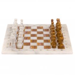Шахматы из оникса &amp;quot;Европейские&amp;quot; доска 37х37 см