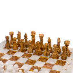 Шахматы из оникса &amp;quot;Европейские&amp;quot; доска 37х37 см