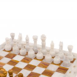 Шахматы из оникса &amp;quot;Европейские&amp;quot; доска 37х37 см