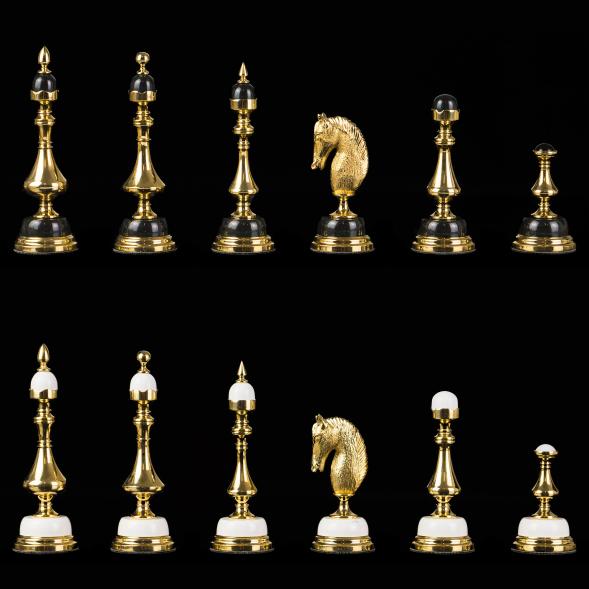 Шахматы подарочные &amp;quot;Баталия&amp;quot; покрытие золотом Златоуст 120666