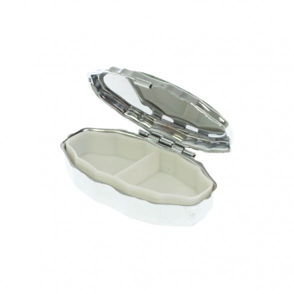 Таблетница эллипс на 2 отделения камень офит 129259