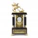 Каминные часы из камня &amp;quot;Святой Георгий Победоносец&amp;quot; офиокальцит бронзовое литье 121559