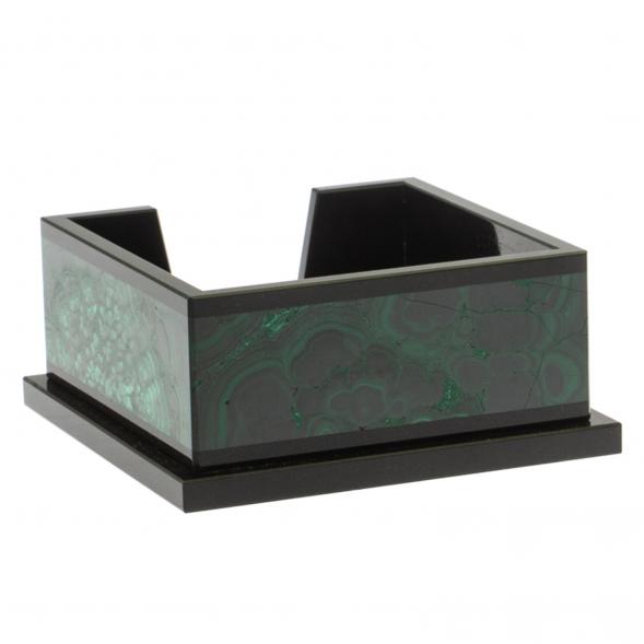 Лоток для бумаг &amp;quot;Кубарик&amp;quot; из камня малахит 125654