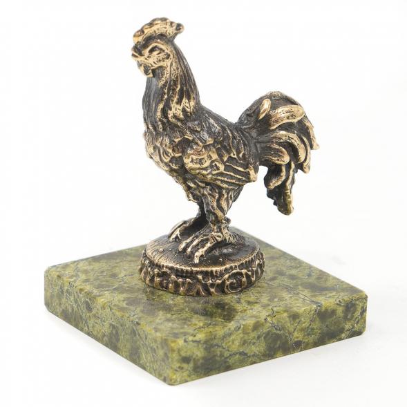 Статуэтка из бронзы на подставке из змеевика &amp;quot;Петух&amp;quot; 117198