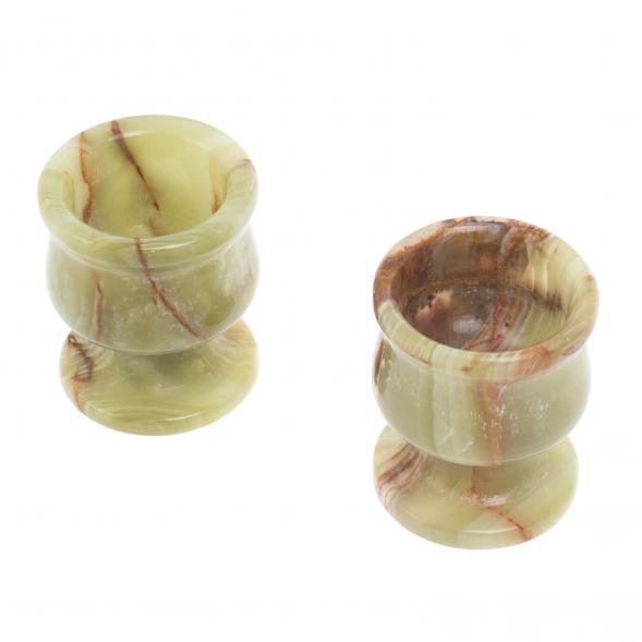 Набор рюмок из оникса 15 мл 2 шт в футляре 3,8х4,5 см (1,5х2) 126480