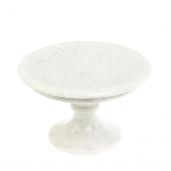 Ваза для фруктов из белого мрамора 24х24х15 см 127097