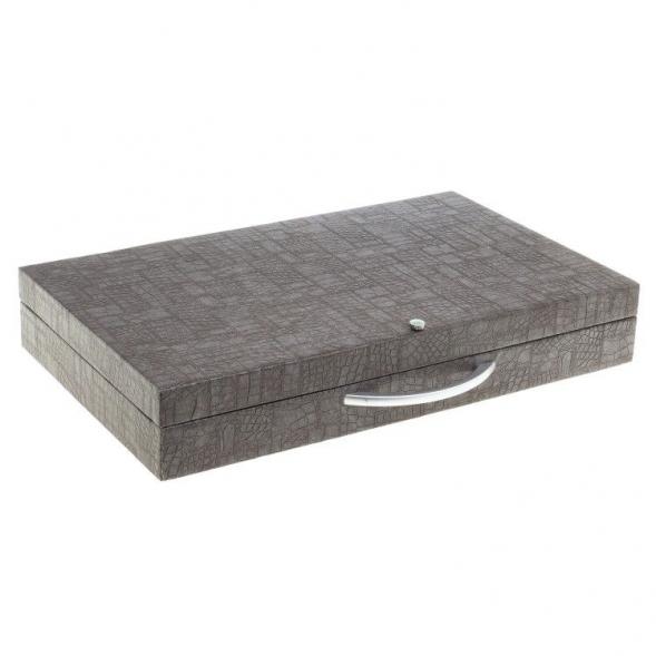 Каменные нарды &amp;quot;Звезда&amp;quot; лемезит, серый мрамор 127889