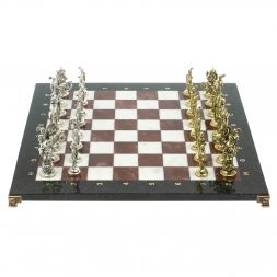 Шахматы &amp;quot;Рыцари крестоносцы&amp;quot; 44х44 см из мрамора и лемезита