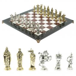 Шахматы &amp;quot;Рыцари крестоносцы&amp;quot; 44х44 см из мрамора и лемезита