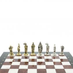 Шахматы &amp;quot;Рыцари крестоносцы&amp;quot; 44х44 см из мрамора и лемезита