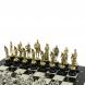 Шахматы &amp;quot;Русь&amp;quot; из мрамора и змеевика на каменных подставках 44х44 см 128512
