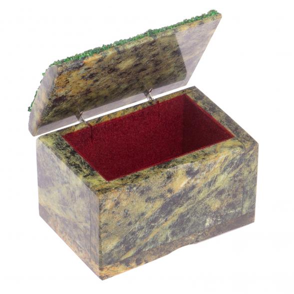 Шкатулка &amp;quot;Сундучок&amp;quot; с Хозяйкой медной горы змеевик 10х6,5х7 см 122850