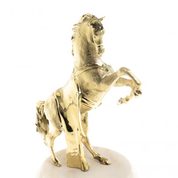 Статуэтка из бронзы &amp;quot;Конь на дыбах&amp;quot; на подставке из мрамора 123322