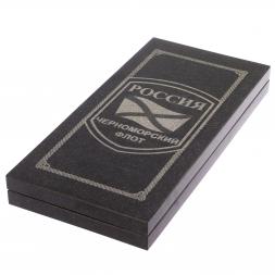 Нарды с гравировкой &amp;quot;Черноморский флот&amp;quot; из гранита