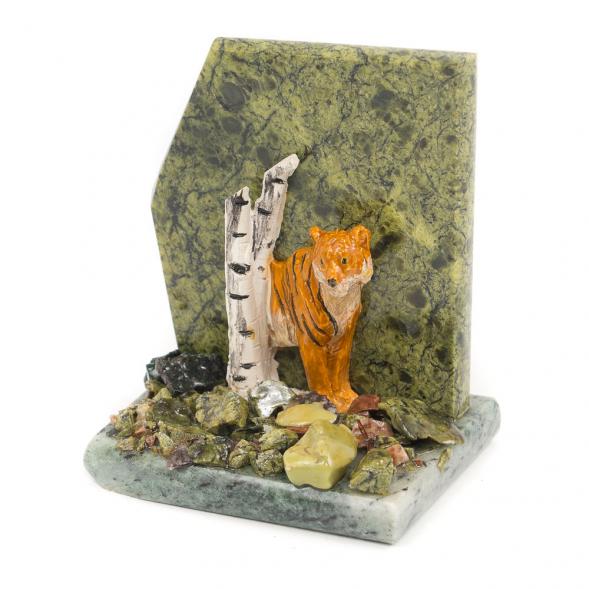 Сувенир &amp;quot;Тигр у скалы&amp;quot; змеевик 117078
