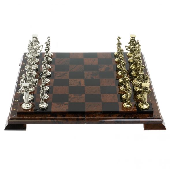 Шахматы &amp;quot;Римские войны&amp;quot; доска 40х40 см из обсидиана 128359