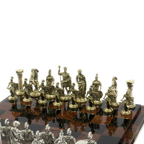 Шахматы &amp;quot;Римские войны&amp;quot; доска 40х40 см из обсидиана 128359