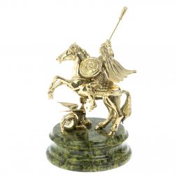Статуэтка &amp;quot;Георгий Победоносец&amp;quot; на змеевике