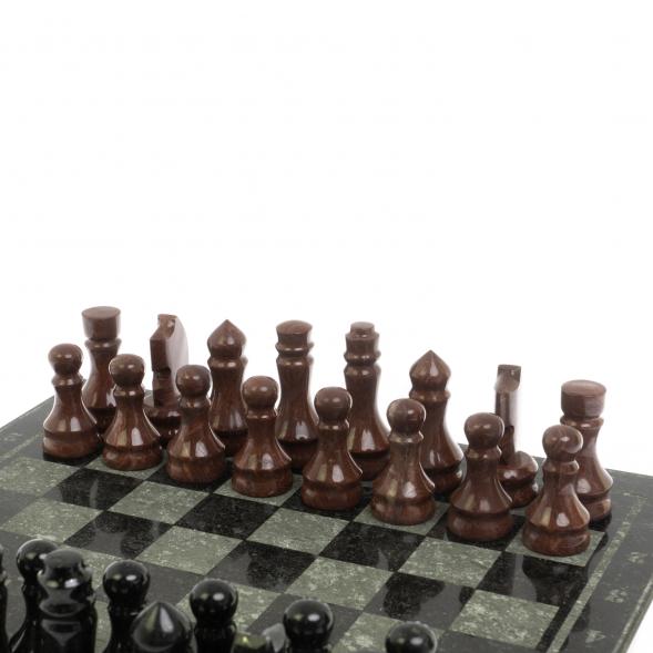 Шахматы с гравировкой &amp;quot;Турнирные&amp;quot; 40х40 см лемезит, габбро-диабаз 129803