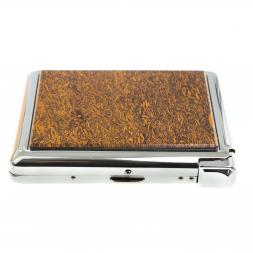 Портсигар на 20 сигарет с зажигалкой камень яшма змеиная