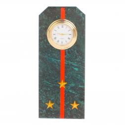 Подарочные часы &amp;quot;Погон старший лейтенант ВС&amp;quot; камень змеевик
