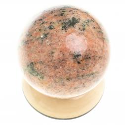 Сувенир &amp;quot;Шар Антистресс&amp;quot; из розового мрамора 9 см на подставке