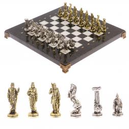 Шахматы &amp;quot;Царь Леонид&amp;quot; доска 28х28 см мрамор змеевик