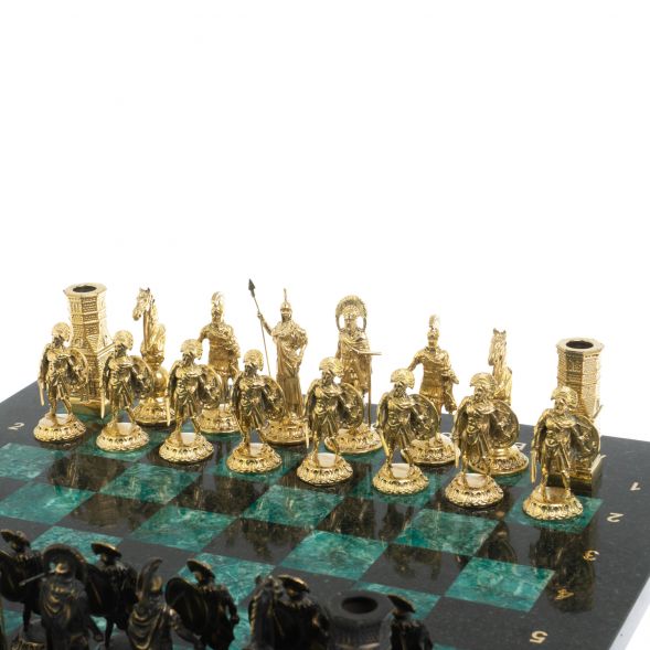 Шахматы подарочные &amp;quot;Спарта&amp;quot; фигуры шабровский змеевик 127964