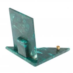 Икона с подсвечником Святой Сергий Радонежский средняя из змеевика 12х12х13 см