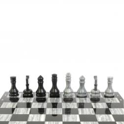 Шахматы "Традиционные" 44х44 см из мрамора и габбро-диабаза