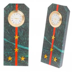 Подарочные часы &amp;quot;Погон капитан ВС&amp;quot; камень змеевик