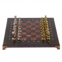 Шахматы &amp;quot;Царь Леонид&amp;quot; доска 28х28 см лемезит