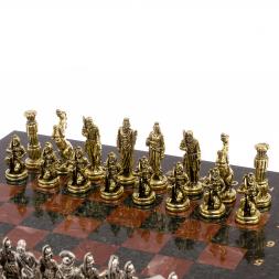 Шахматы &amp;quot;Царь Леонид&amp;quot; доска 28х28 см лемезит