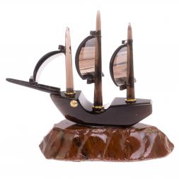 Сувенир &amp;quot;Парусник&amp;quot; из черного обсидиана