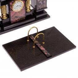 Настольный набор &amp;quot;Георгий Победоносец&amp;quot; камень родонит