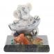 Сувенир &amp;quot;Крыса малая с сыром&amp;quot; из мрамолита 120243