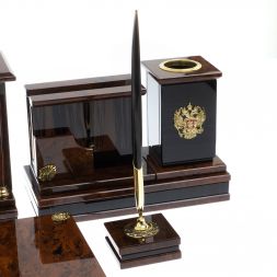 Настольный набор &amp;quot;Версаль&amp;quot; из обсидиана