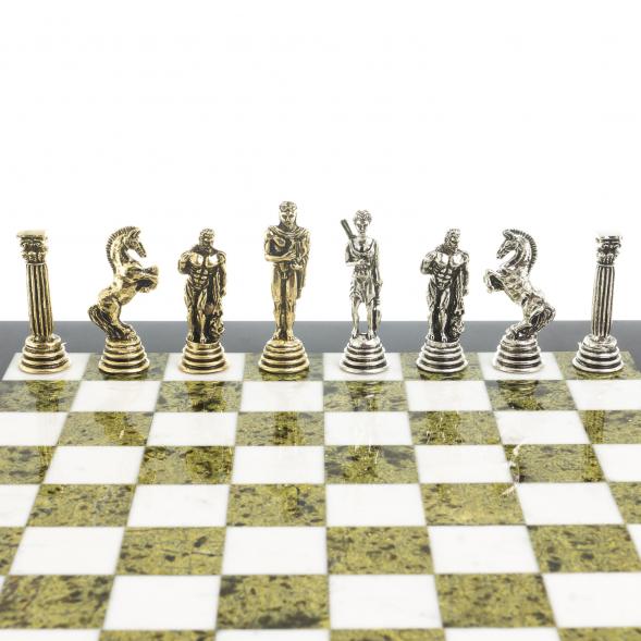 Шахматы &amp;quot;Икар&amp;quot; доска 32х32 см мрамор змеевик 122680