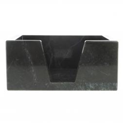 Лоток для бумаг "Кубарик" из черного змеевика 11х11х5 см