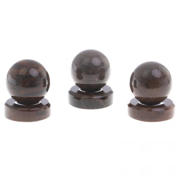 Шар из коричневого обсидиана 6 см на круглой подставке 124362